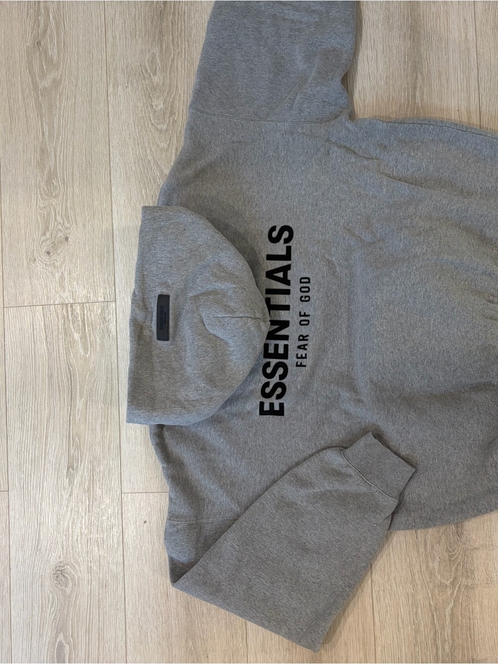 Essentials Men’s Grey Crewneck Hoodie - Picture 2 of 3